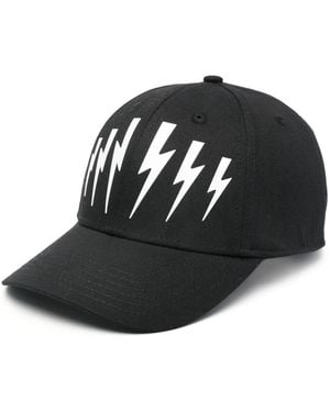 Neil Barrett Bolt-Raised Cap - Black