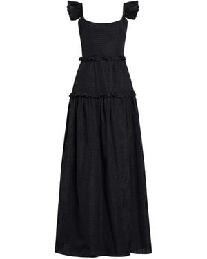 Markarian Alanna Ruffle-Tiered Maxi Dress - Black