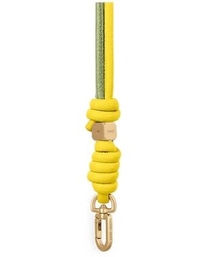 Maison De Sabre Twist Handle Leather Bag Strap - Metallic