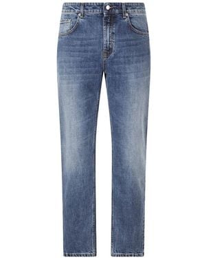 Department 5 Faded-Effect Straight-Leg Jeans - Blue