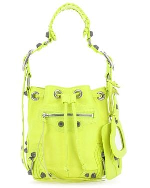 Balenciaga Le Cagole Xs Bucket Bag - Yellow