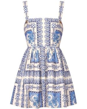 Cara Cara Micaela Printed Mini Dress - Blue