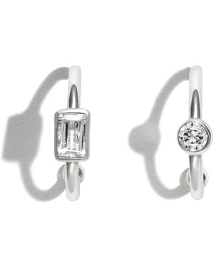 Loren Stewart クリスタル フープピアス - メタリック