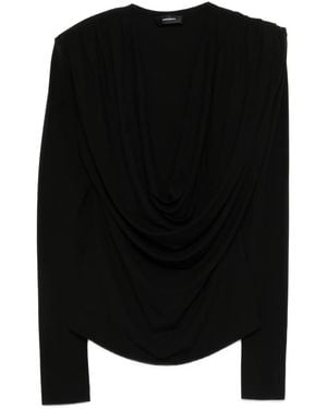 Wardrobe NYC Drape blouse - Negro
