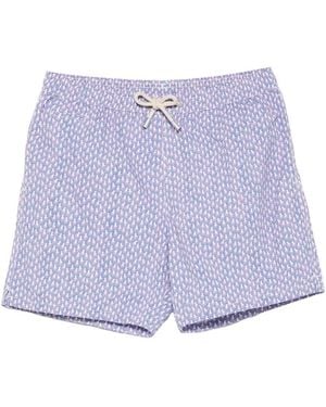 MC2 Saint Barth Lighting Micro Octopus-Print Swim Shorts - Purple