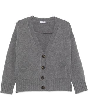 Base London V-Neck Cardigan - Gray