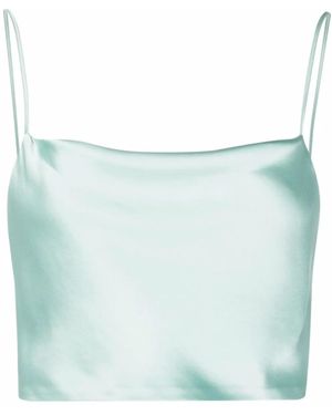 Blanca Vita Cropped Tank Top - Blue