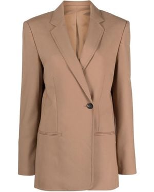 Helmut Lang Notched-Lapels Tailored Blazer - Natural