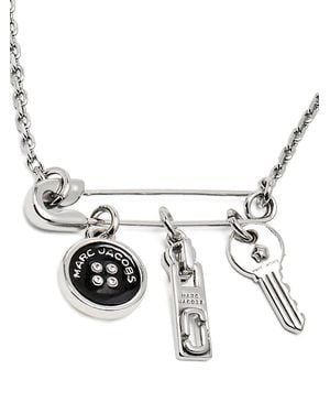 Marc Jacobs Collier À Pendentif Bouton - Metallic