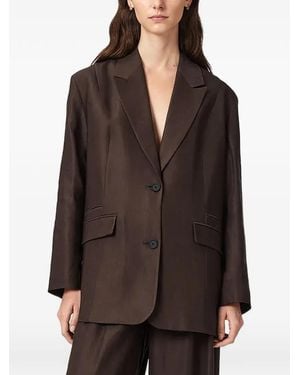 AllSaints Blazer Con Cierre De Botón - Marrón