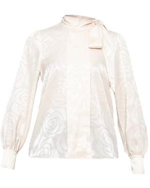 Nissa Haut En Viscose Satinée - White