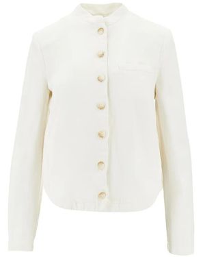Emporio Armani Linen Blend Jacket - White