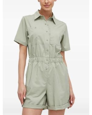Columbia Ridge Buttoned Short-Sleeve Playsuit - Green