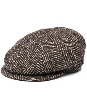 Tagliatore Herringbone Hat - Grey
