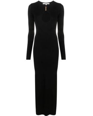 MANURI Mary Jean Chain-Link Maxi Dress - Black