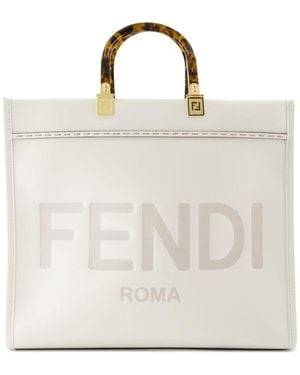 Fendi Medium Sunshine Tote Bag - Natural