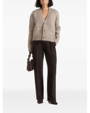 Manière De Voir Charlie Brushed-Knit Cardigan - White