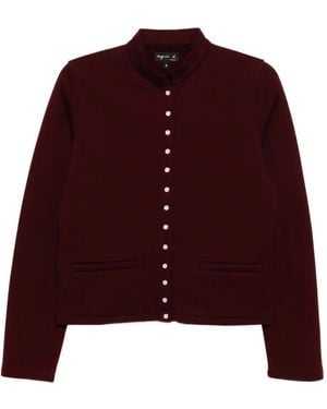 agnès b. Buttoned-Up Jacket - Purple