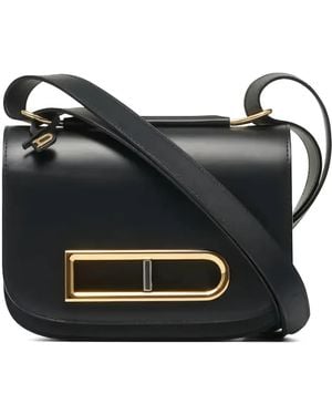 Delvaux Small Lingot Leather Shoulder Bag - Black