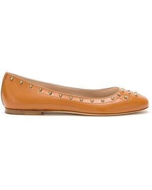 Tod's Studded Ballerina Shoes - Brown