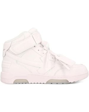 スニーカー OFF-WHITE WHITE LEATHER OUT OF OFFICE HIGH TOP SNEAKERS Off-White Out Of Office Men's Leather Sneakers Size 47 EU