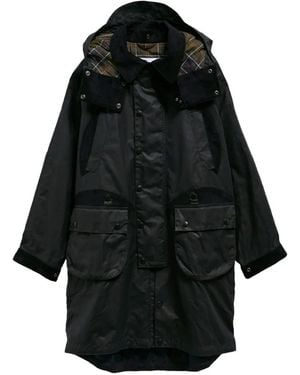 Barbour Chaqueta De Algodón Con Capucha - Negro