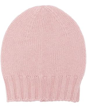 D4.0 Grob Gerippte Beanie - Pink