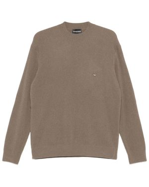 Emporio Armani Ribbed Jumper - Natural