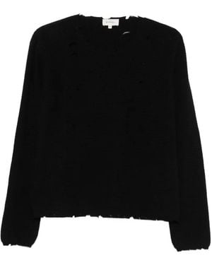 Second/Layer Distressed Jumper - Black
