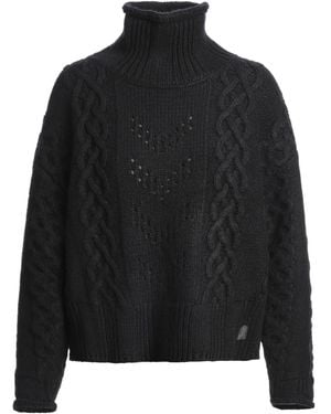 Parajumpers Cable-Knit Turtleneck Jumper - Black