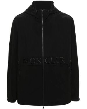 Moncler Joly Logo-Embroidered Hooded Jacket - Black
