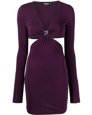 DSquared² Falda Con Volantes Y Detalle De Lazo - Morado