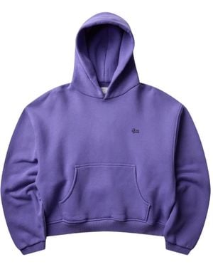 ERL Script Logo-Embroidered Hoodie - Purple