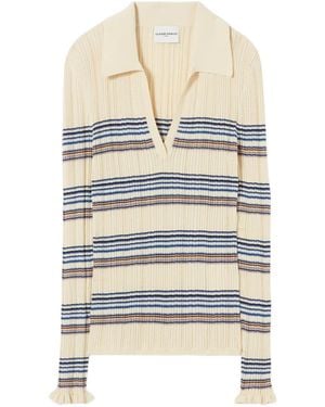 Claudie Pierlot Multicolour Striped Knit Top - Natural