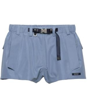 Prada Belted Shorts - Blue