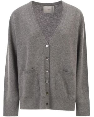 Vanisé V-Neck Cashmere Cardigan - Grey