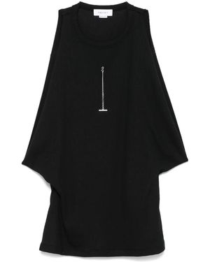 McQueen Draped Armhole T-Shirt - Black