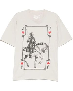 Melt T-Shirt Mit Print - Weiß