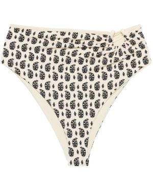 Johanna Ortiz Taita Paisley-Pattern Bikini Bottoms - White
