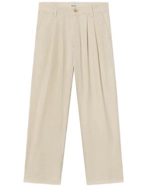 Agolde Slater Pleated Straight-Leg Pants - White