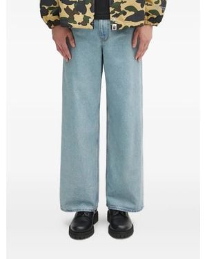 A Bathing Ape Logo-Detail Jeans - Blue