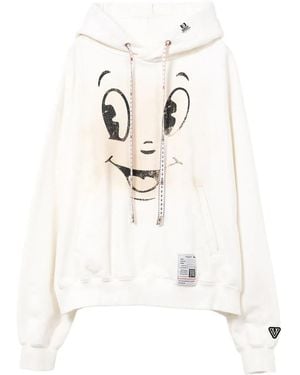 Maison Mihara Yasuhiro Hoodie Met Happy Face-Print - Wit
