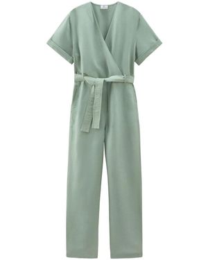 Woolrich Belted Wrap Jumpsuit - Green