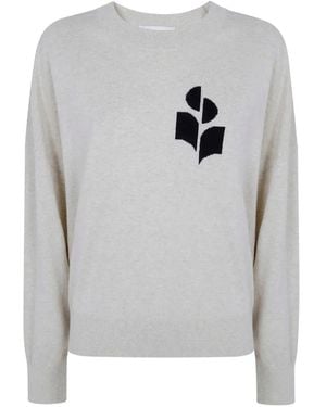 Isabel Marant Marisans Logo-Intarsia Jumper - Grey