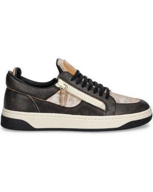 Giuseppe Zanotti Gz94 Double-Zip Low-Top Trainers - Black