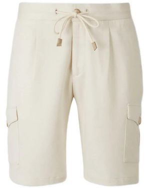 Gran Sasso Flap-Pockets Drawstring Shorts - White