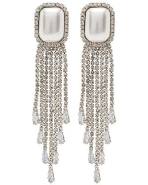 Hzmer Jewelry Oorbellen Verfraaid Met Kristallen - Wit