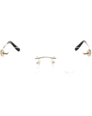 Chopard Rectangle-Frame Glasses - Neutro