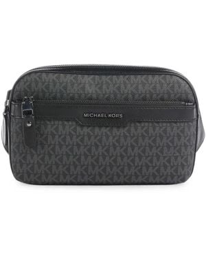 Michael Kors Logo-Monogram Zip-Fastening Belt Bag - Gray