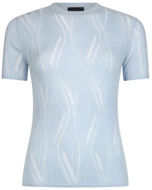 Liu Jo Short-Sleeve Round-Neck Top - Blue